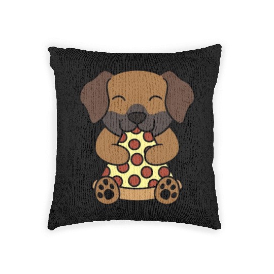 Rhodesian Ridgeback Pizza Lover Woven Pillows