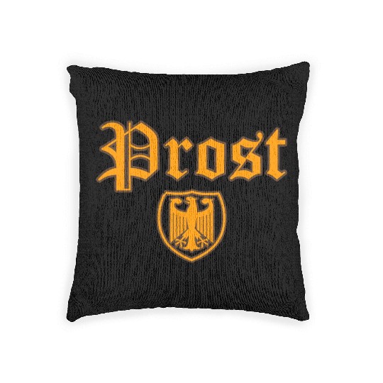 Prost Cheers German With Eagle Shield Woven Pillows