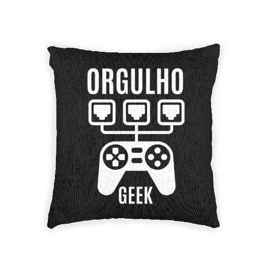 ORGULHO GEEK, GEEK, GAMING, GAME OVER Woven Pillows