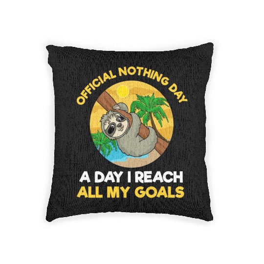 Sloth Nothing Gift Woven Pillows