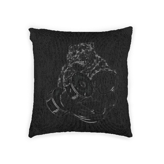 Gym ripped tiger Woven Pillows
