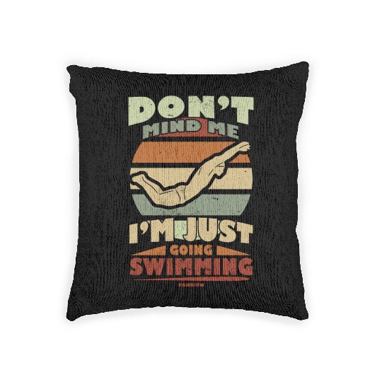 Swimming lifeguard swimming course outdoor pool gi Woven Pillows