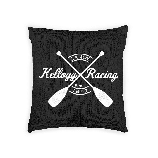 Kellogg Canoe Racing -WHITE Woven Pillows
