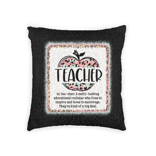 Teacher Life Back To School Teacher Apple Woven Pillows