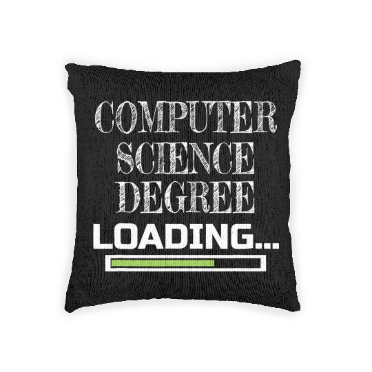 Computer Science Degree Loading CS School Major Woven Pillows