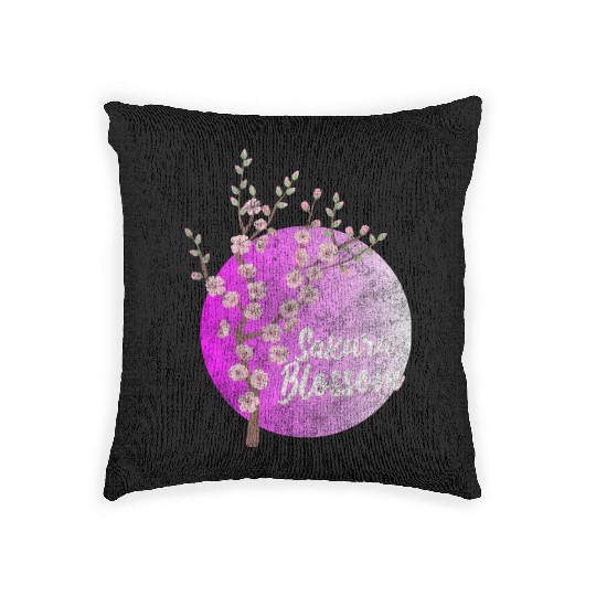 Japan Sakura Blossom Colorful Woven Pillows