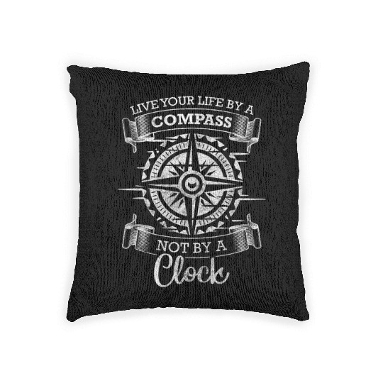 Compass North Ship Woven Pillows