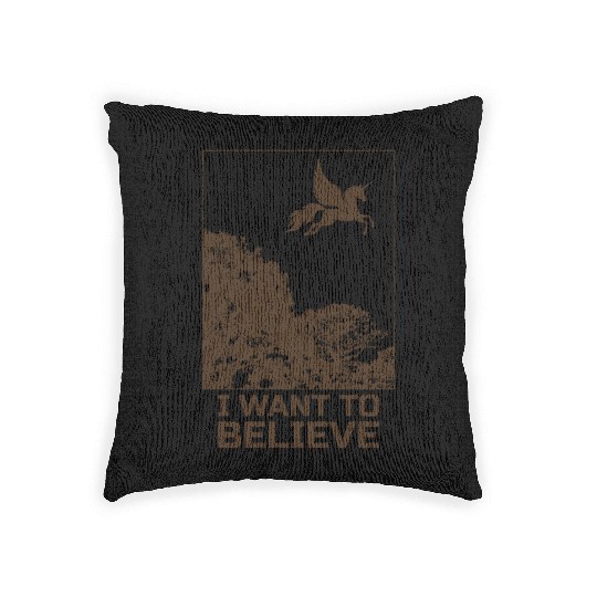 Unicorn "I Want To Believe" UAP Outfit Alien Ufo Woven Pillows