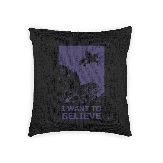 Unicorn "I Want To Believe" UAP Outfit Alien Ufo Woven Pillows