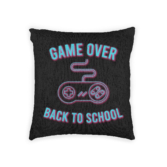 Game Over Back To School Woven Pillows