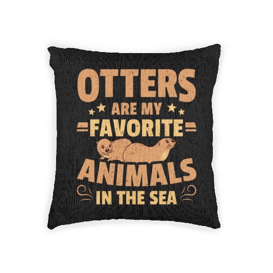 Otters Are My Favorite Animals In The Sea Otter Woven Pillows