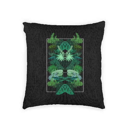 Tropical Leaves Woven Pillows