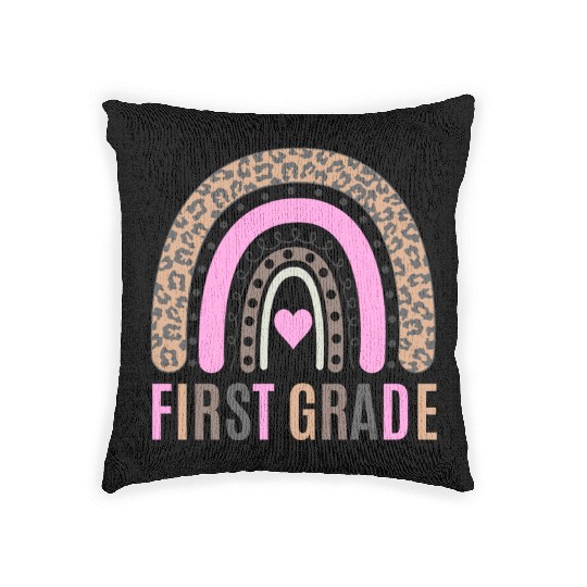 First Grade Back to School Teacher Woven Pillows
