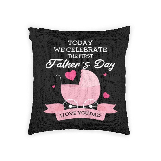 Today We Celebrate The First Father's Day Woven Pillows