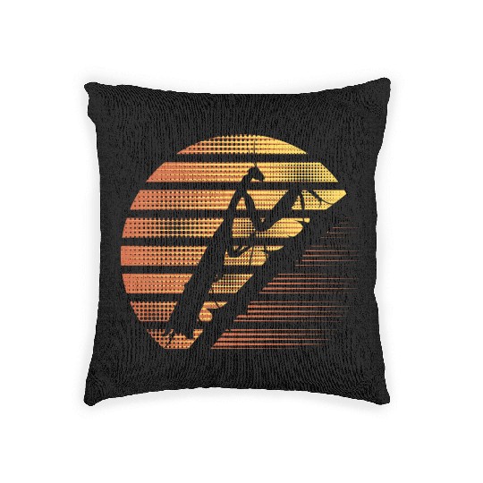 Retro Praying Mantis Biologist Insect Lover Woven Pillows