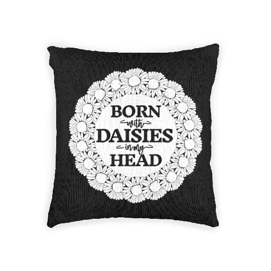 Daisy Garden Gardening Gardener Woven Pillows