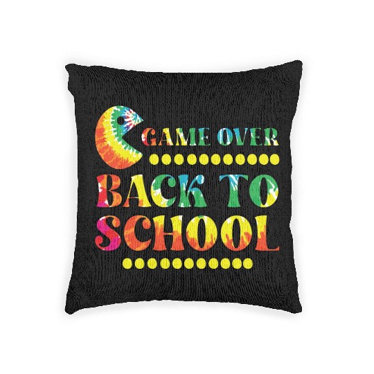 Game over back to school Woven Pillows