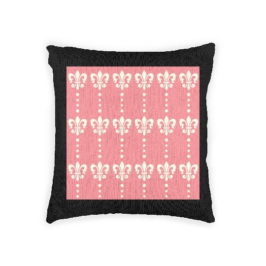 Hot Pink Melted Psychedelic Pattern Woven Pillows
