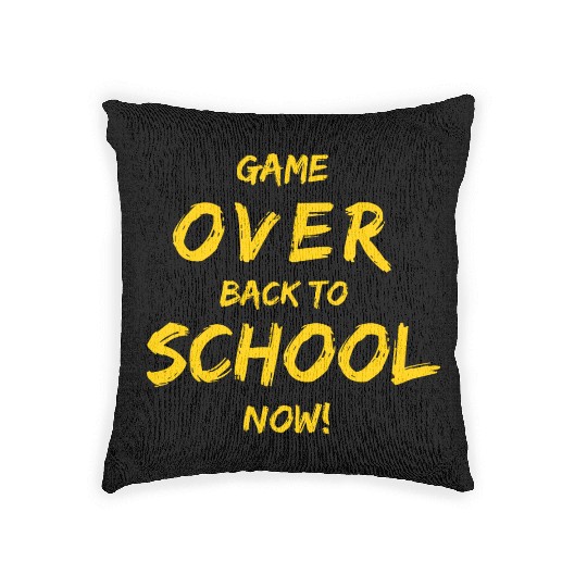Game Over Back To School Woven Pillows