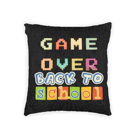 Game Over Back To School Woven Pillows