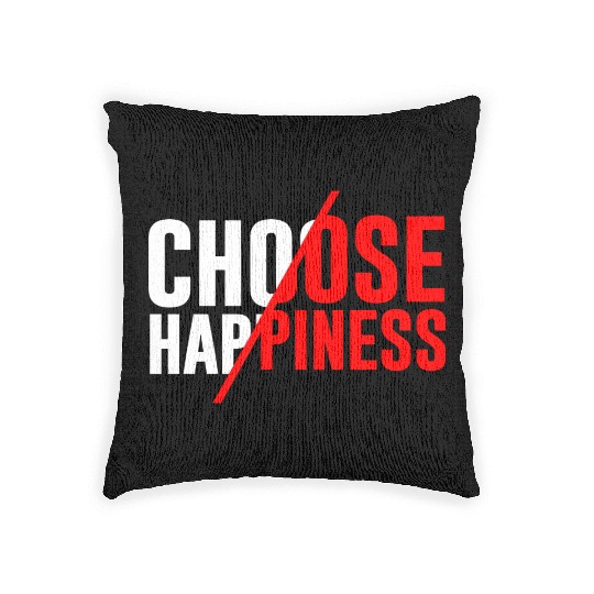 Choose Happiness Woven Pillows