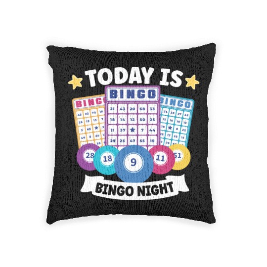 Bingo Card Game Grandma Bingo Player Bingo Cards Woven Pillows