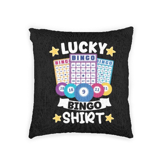 Bingo Card Game Grandma Bingo Player Bingo Cards Woven Pillows
