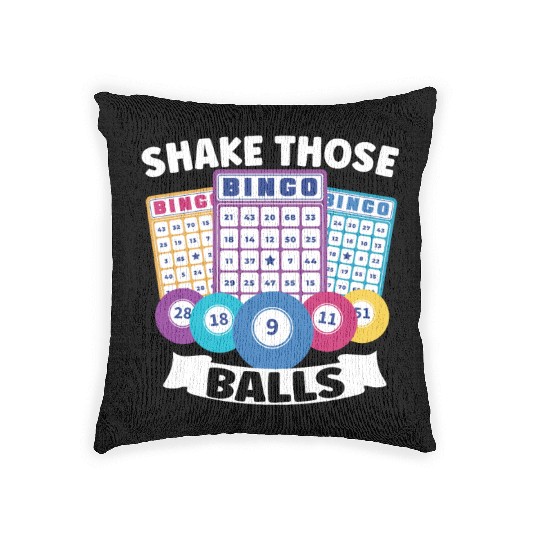 Bingo Card Game Grandma Bingo Player Bingo Cards Woven Pillows