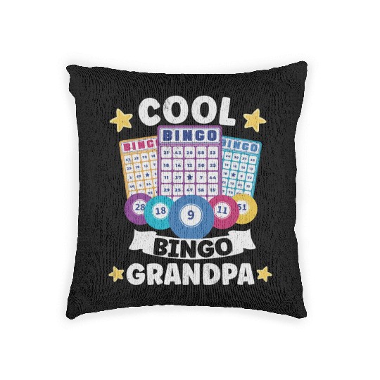 Bingo Card Game Grandma Bingo Player Bingo Cards Woven Pillows