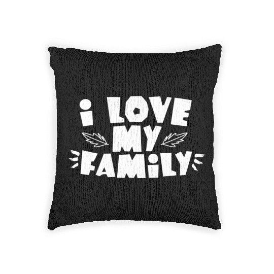 I Love My Family Reunion Gathering Families Woven Pillows
