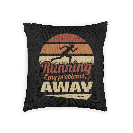 Run jogging sport race training gift Woven Pillows
