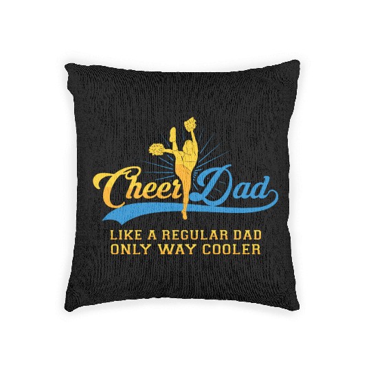 Cheer Dad Cheerleader Daddy T Woven Pillows