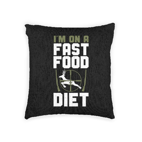 Buck Deer Hunting Hunter Vintage Woven Pillows