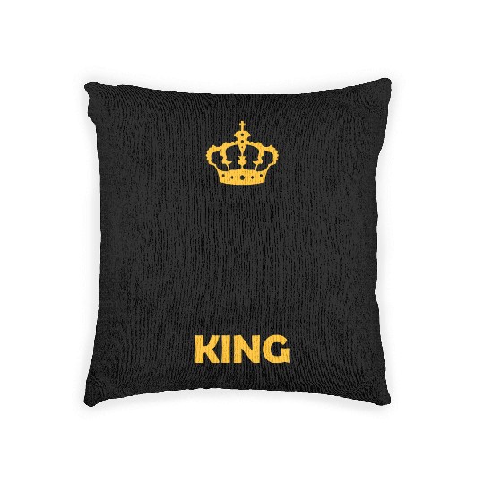 Llama King funny boss Woven Pillows