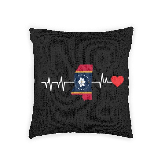 Mississippi Heartbeat Gift Woven Pillows