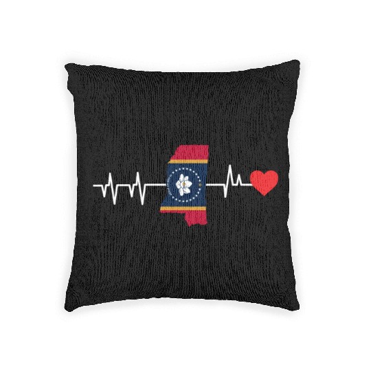 Mississippi Heartbeat Gift Woven Pillows