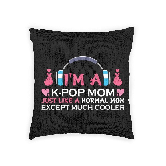 kpop mom, k pop music, korean pop music Woven Pillows
