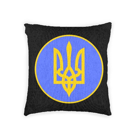 Ukraine trident Woven Pillows