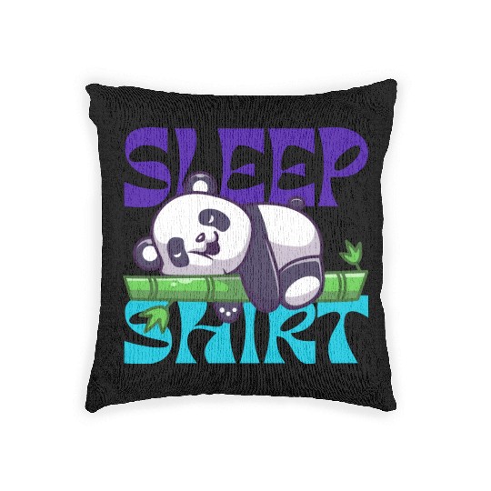 great sleep Woven Pillows with panda bear
