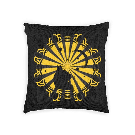 Cat Moon Woven Pillows