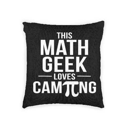 Pi Day Camping Woven Pillows Math Geek Teacher Math Club