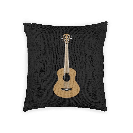 guitarist guitar play design Woven Pillows
