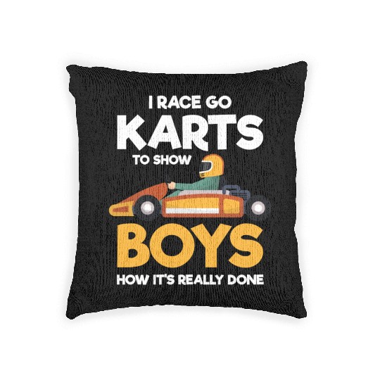 Racer Racing Driver Racing Kart Kart Race Woven Pillows