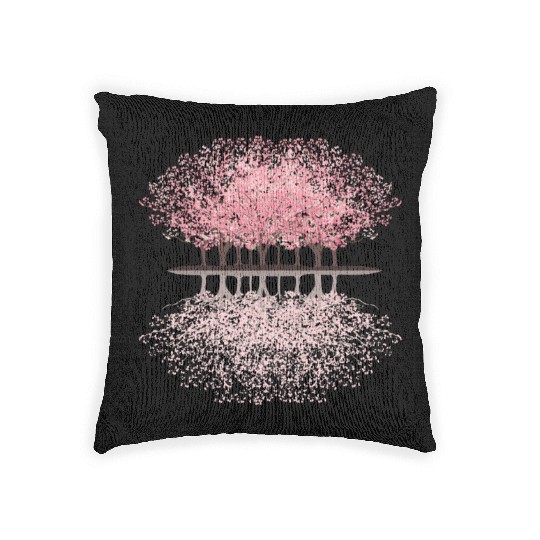 Sakura Blossoms Flower Forest Sakura Blossoms Flow Woven Pillows