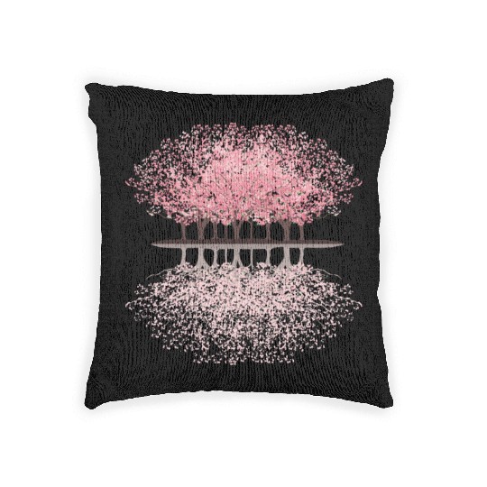 Sakura Blossoms Flower Forest Sakura Blossoms Flow Woven Pillows