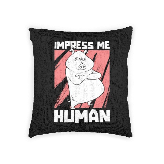 Pig Farm Farmer Woven Pillows