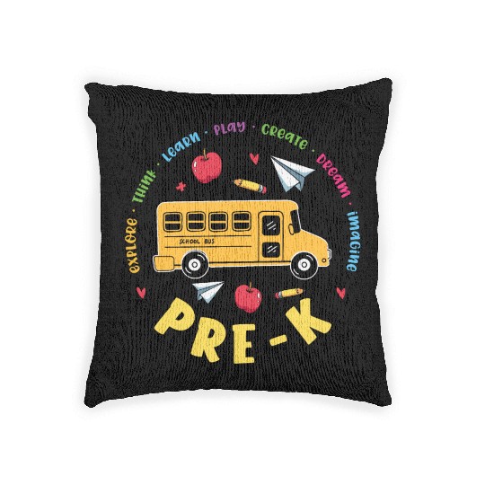 Pre-K School Bus Woven Pillows