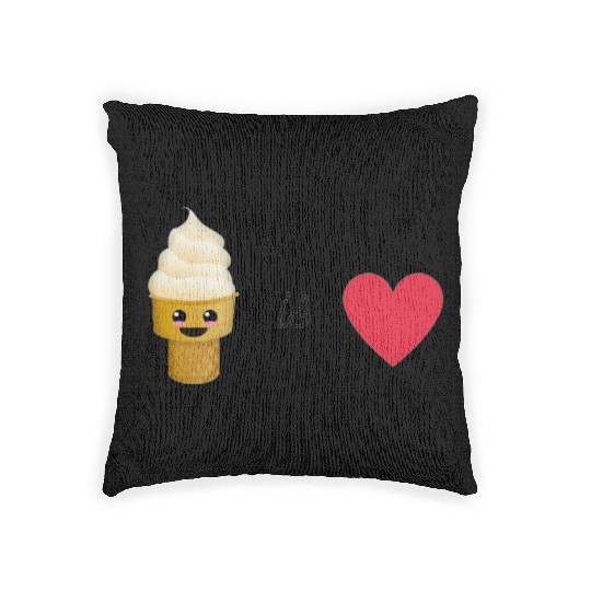 ice cream is love Woven Pillows