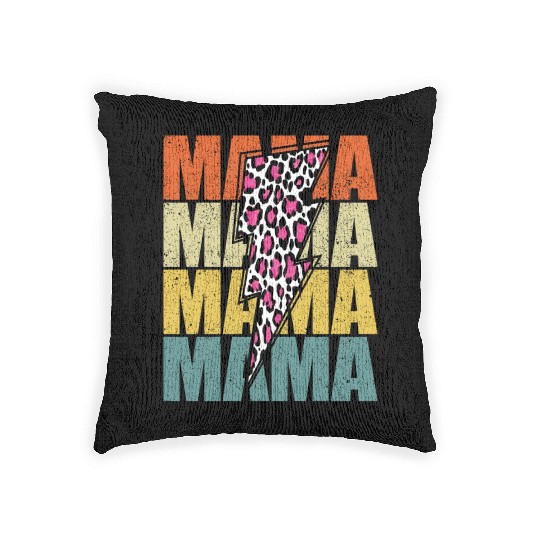 Lightning Bolt Leopard Cheetah Print Multi Color Woven Pillows