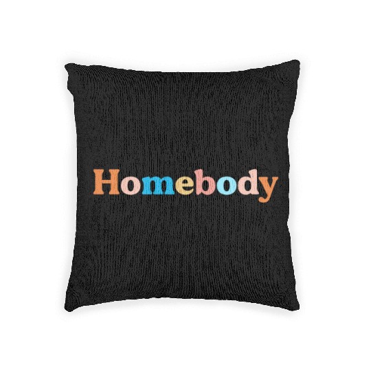 Retro Homebody Rather Be Inside Vintage Introvert Woven Pillows